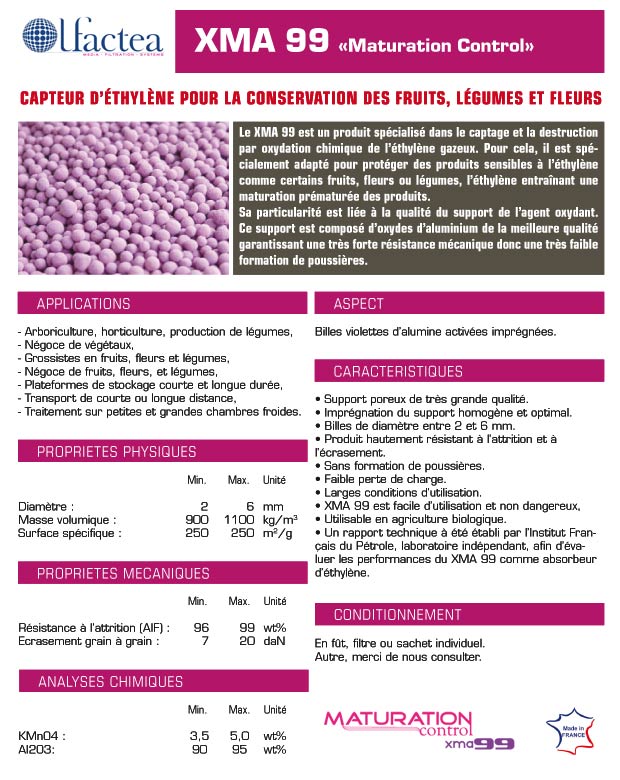 Olfactea Maturation Control XMA99 Capteur filtre d'éthylène